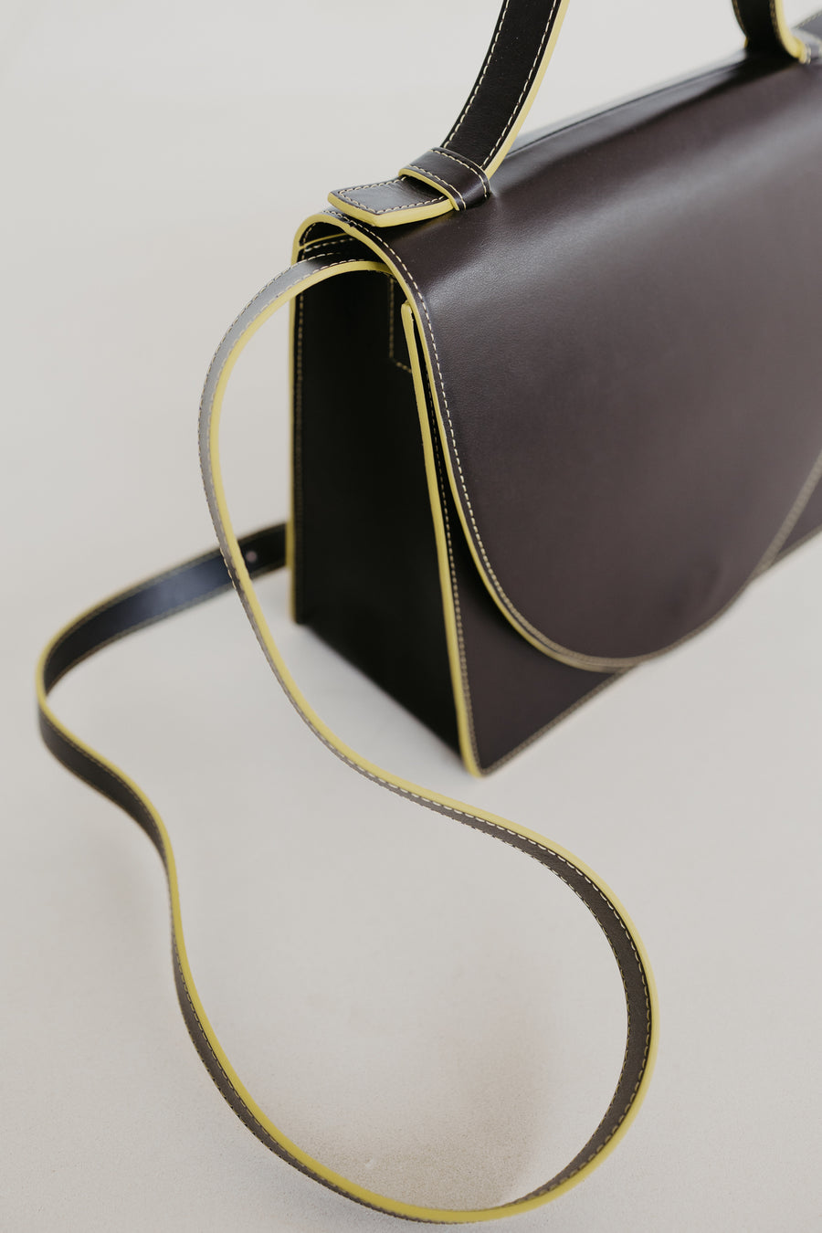 Mini Briefcase | Stitched Ebony / Limon