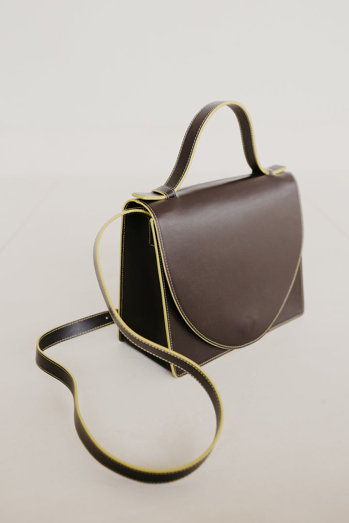 Mini Briefcase | Stitched Ebony / Limon