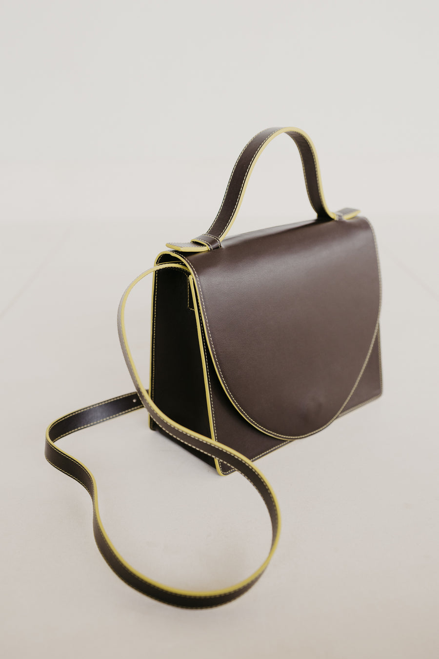 Mini Briefcase | Stitched Ebony / Limon