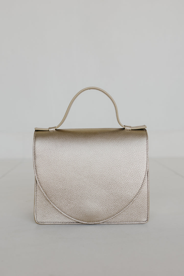 Mini Briefcase | Soft Gold Structured