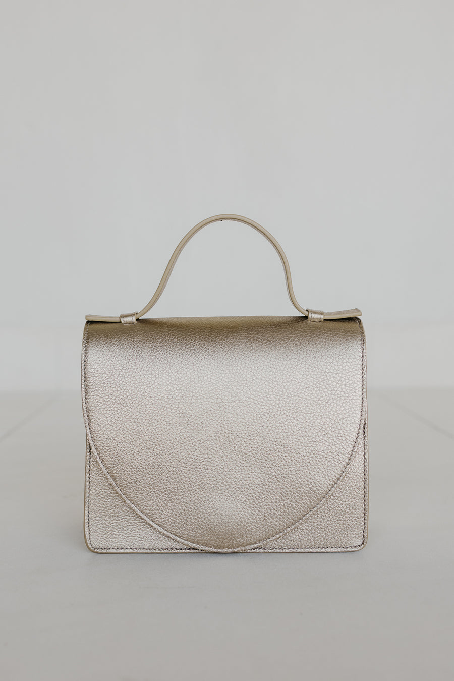 Mini Briefcase | Soft Gold Structured