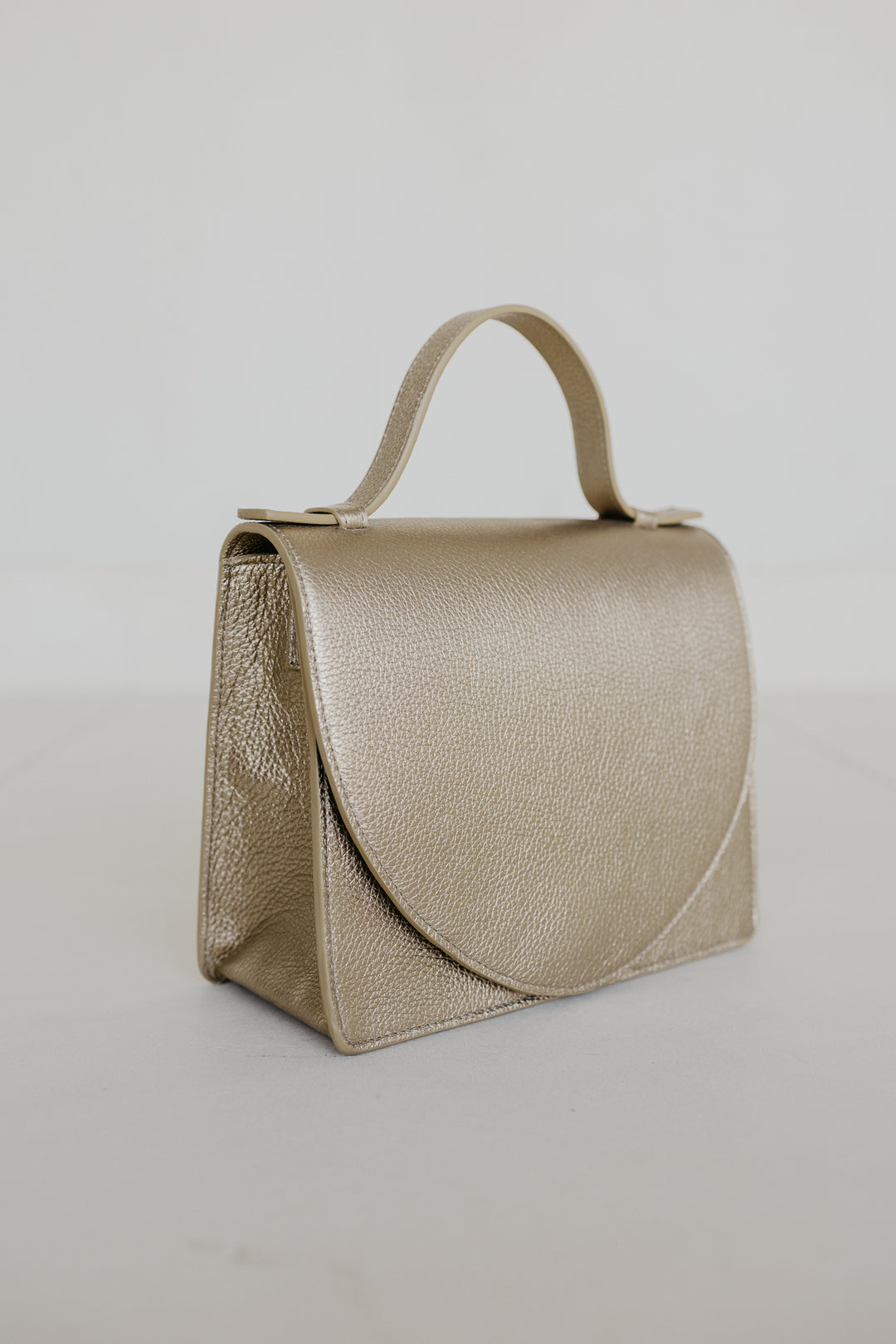 Mini Briefcase | Soft Gold Structured