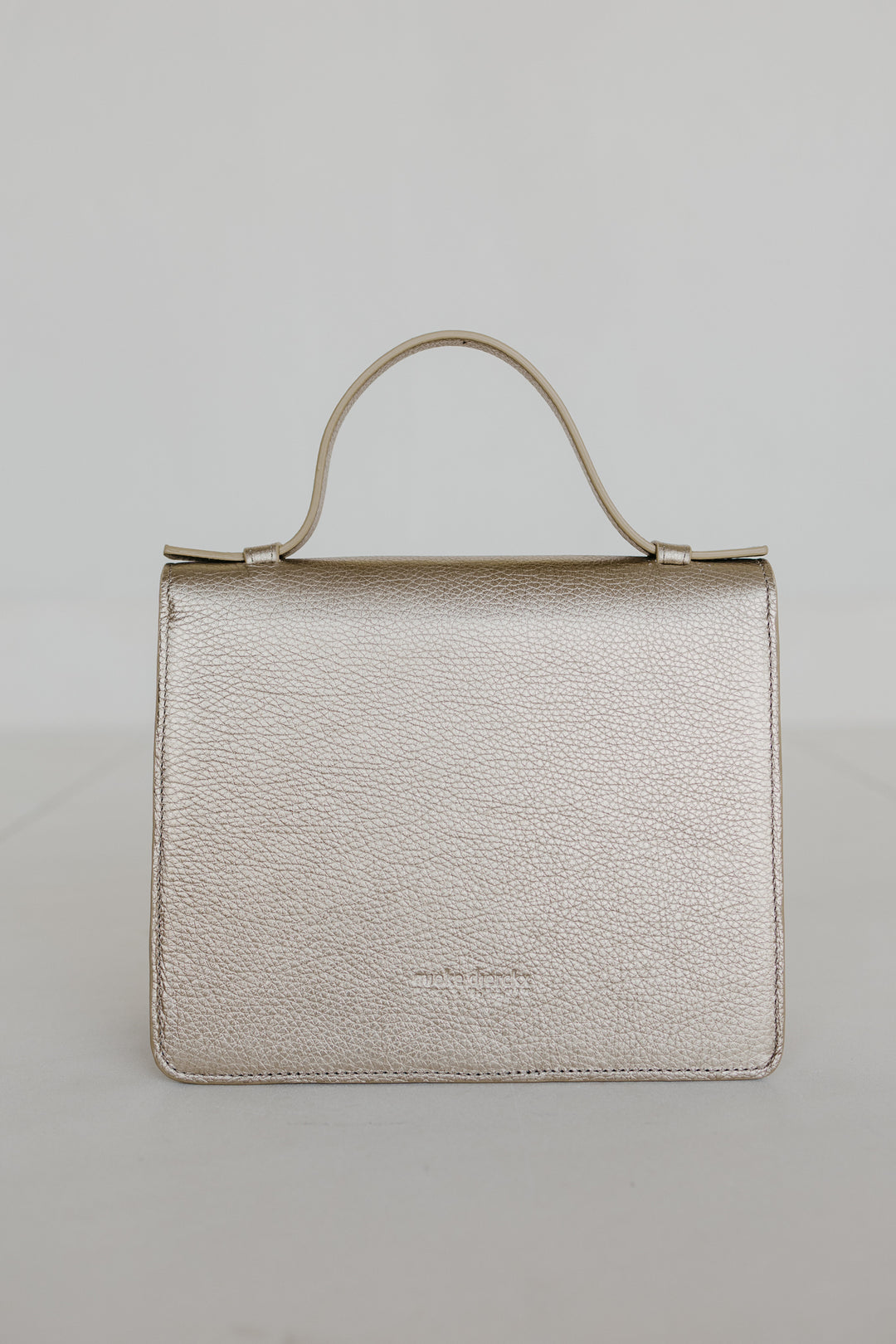 Mini Briefcase | Soft Gold Structured