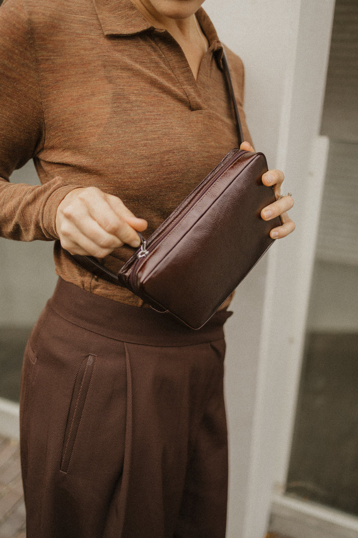 Belt Bag: The Belt XL Chocolate Stone + Trapezium Chocolate Stone