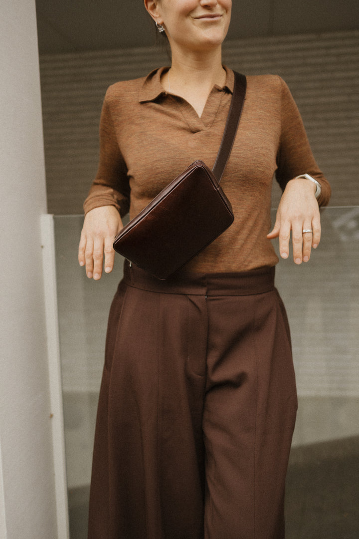 Belt Bag: The Belt XL Chocolate Stone + Trapezium Chocolate Stone