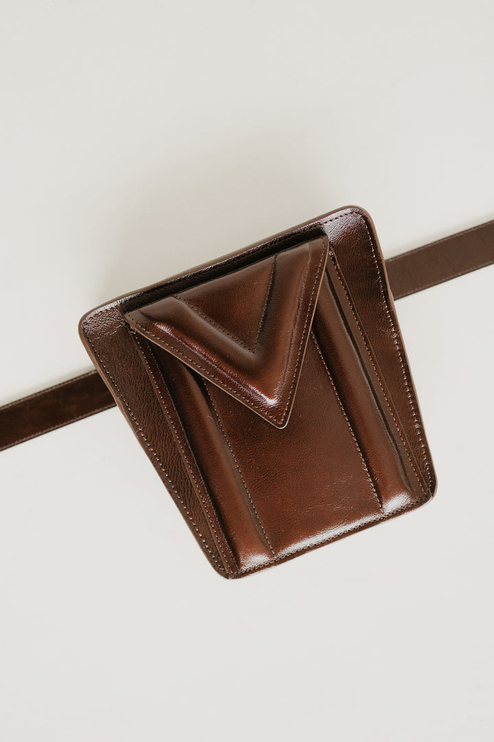 Belt Bag: The Belt XL Chocolate Stone + Trapezium M Chocolate Stone