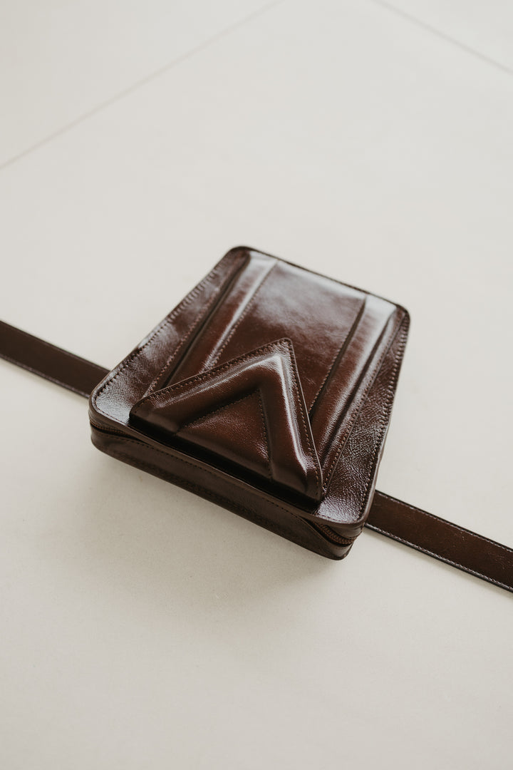 Belt Bag: The Belt XL Chocolate Stone + Trapezium M Chocolate Stone