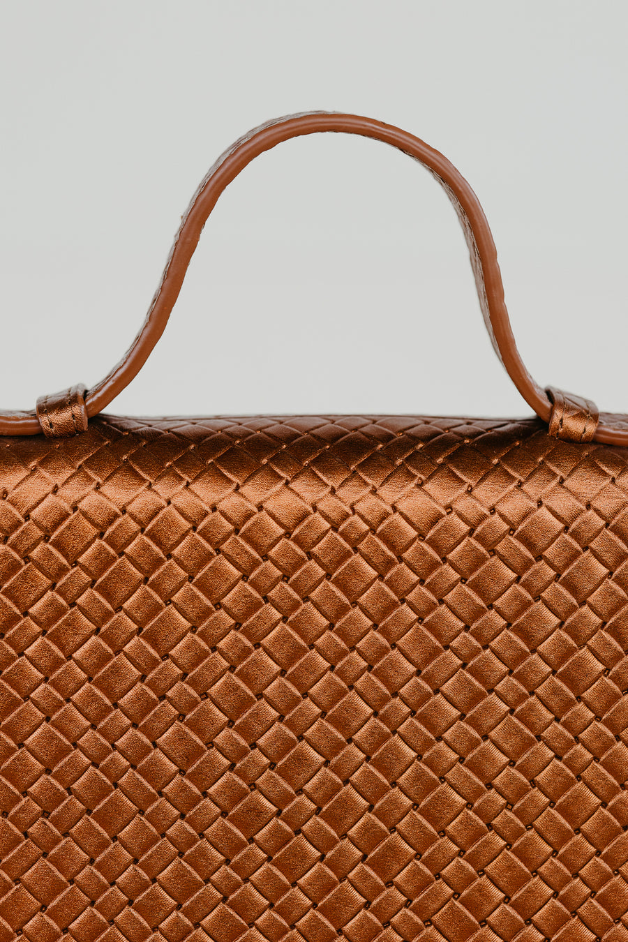 Micro Briefcase | Warm Copper Woven