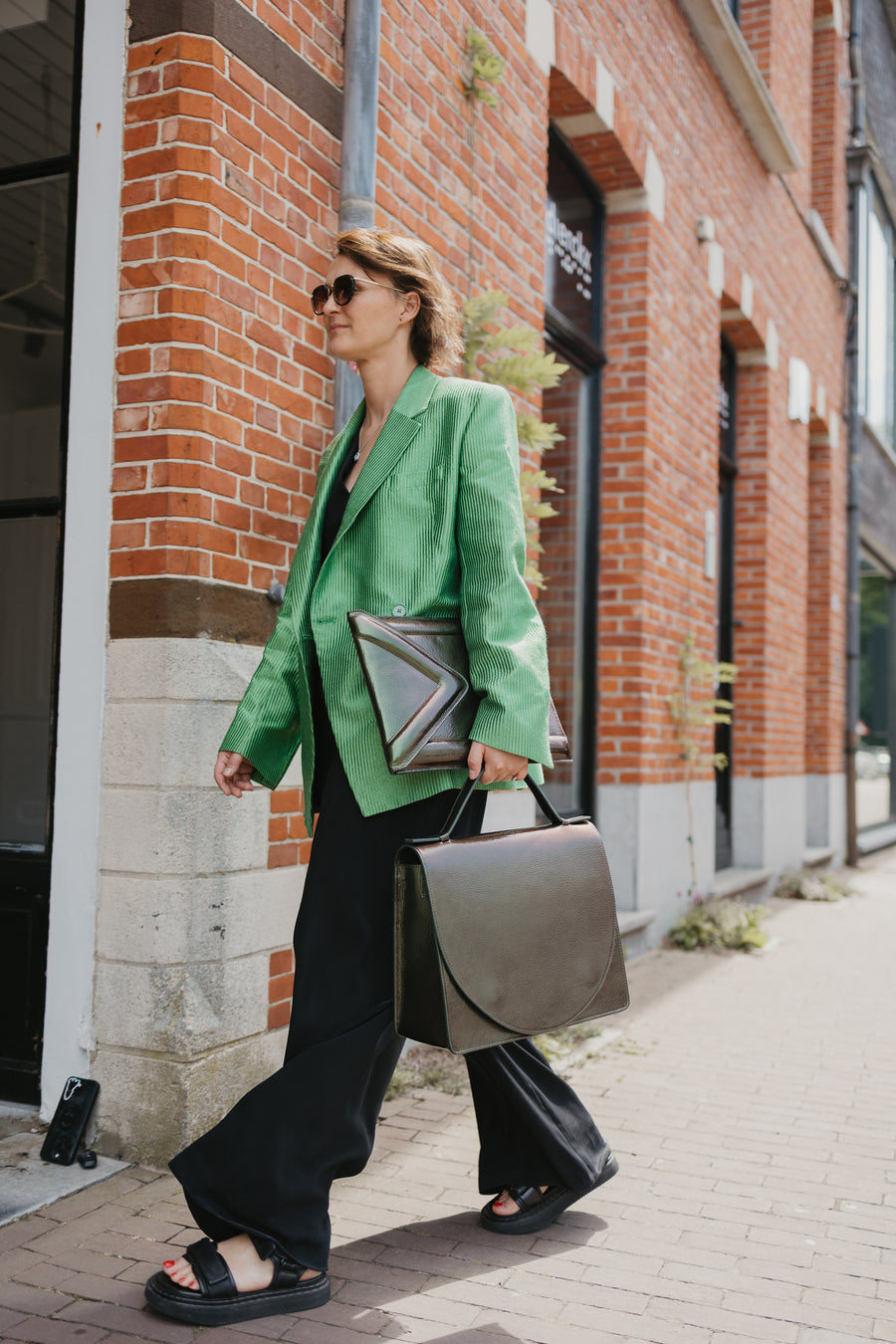 Midi Briefcase 2.0 | Kiwi Rose Stone