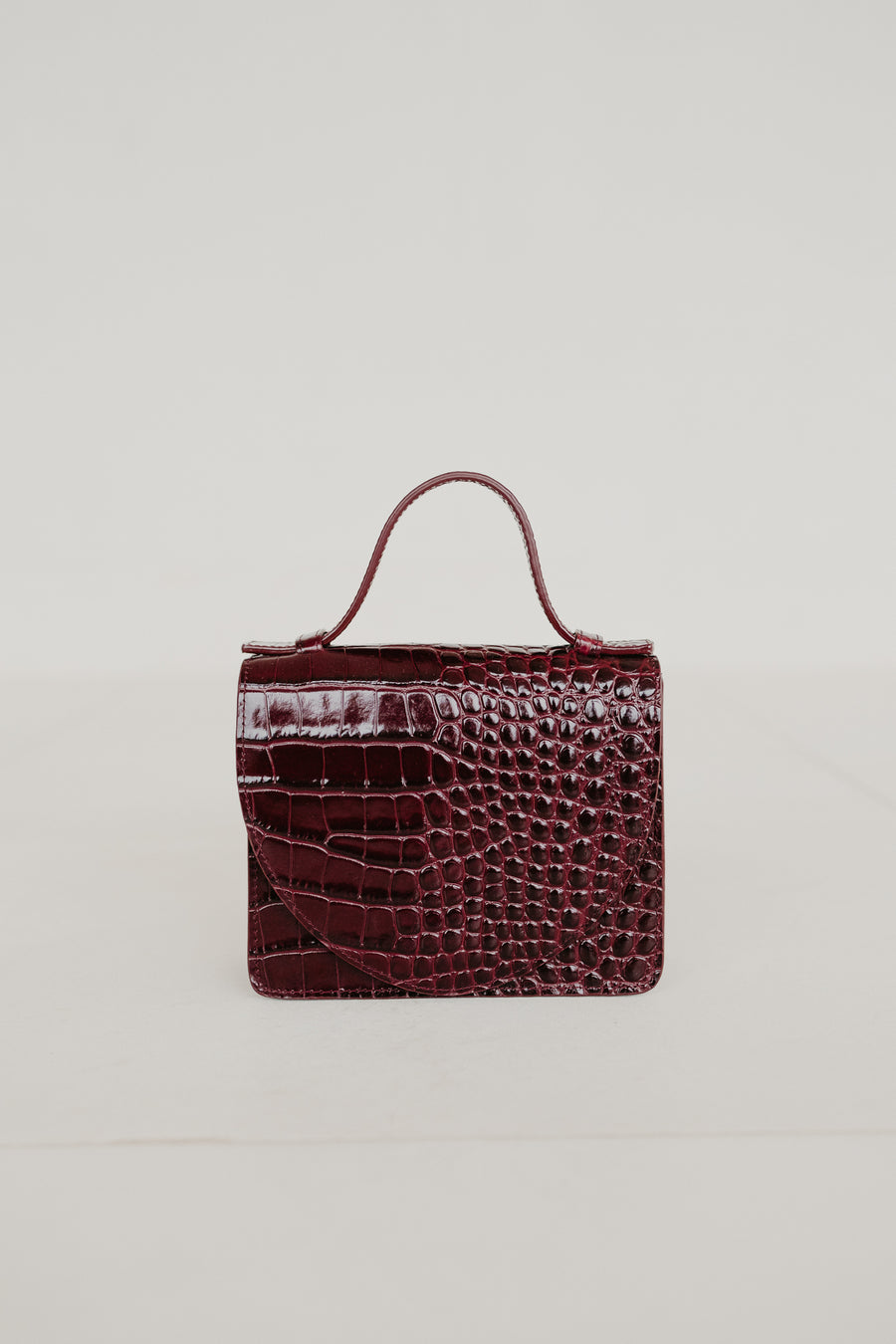 Micro Briefcase | Wine Croco