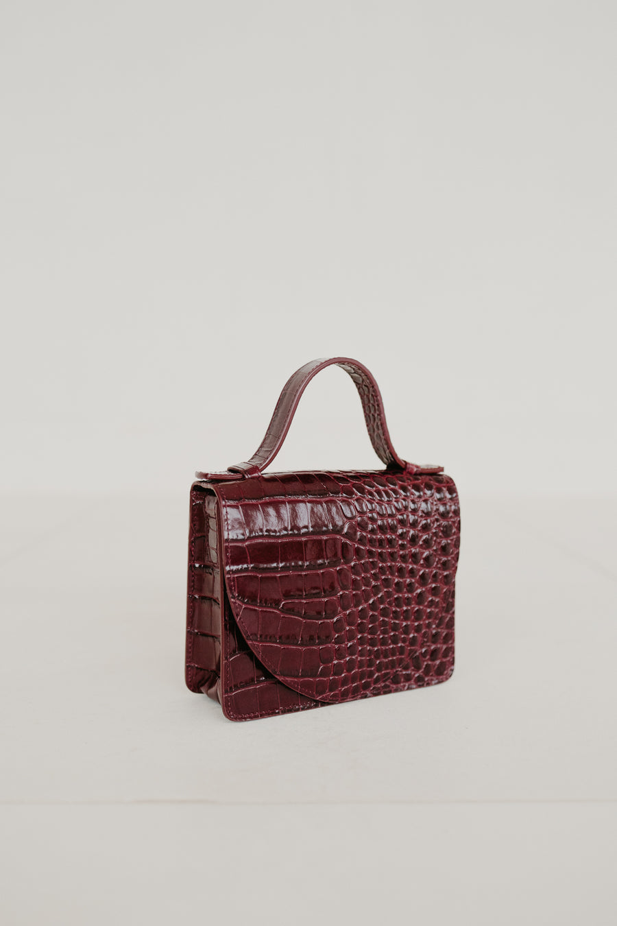 Micro Briefcase | Wine Croco