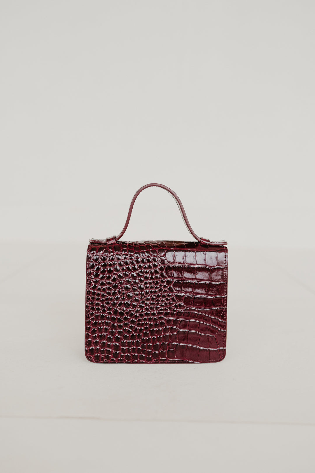 Micro Briefcase | Wine Croco