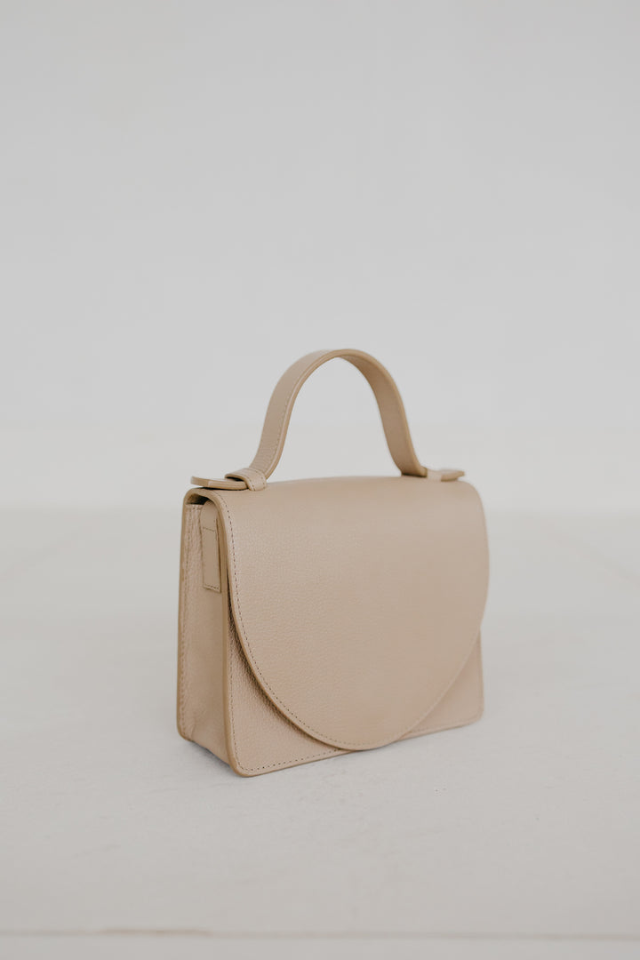 Micro Briefcase | Beige Structured