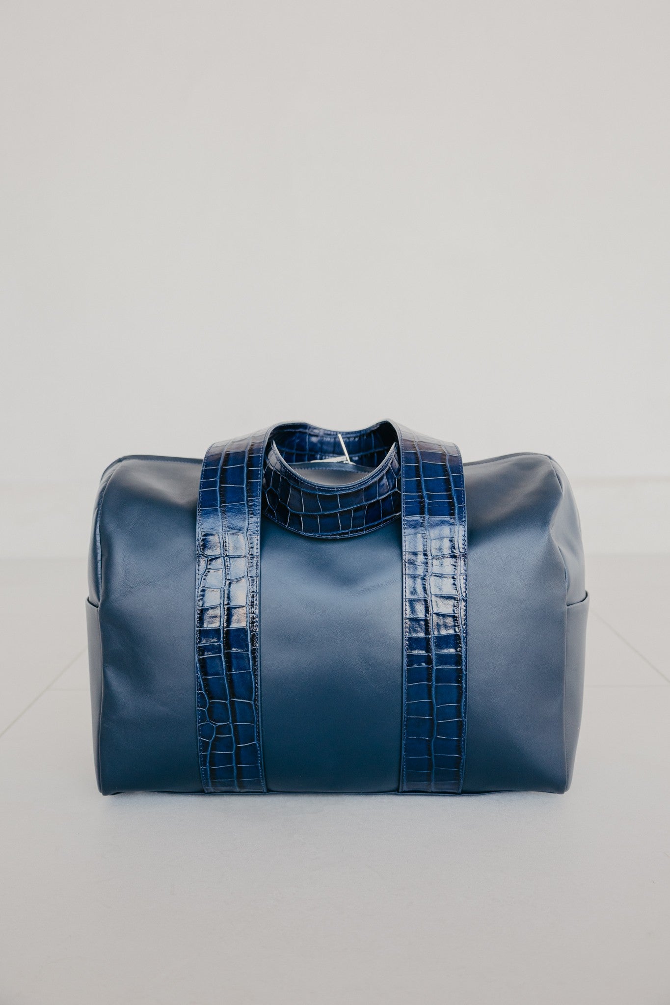 Bowling Bag XL | Marine / Croco – Mieke Dierckx