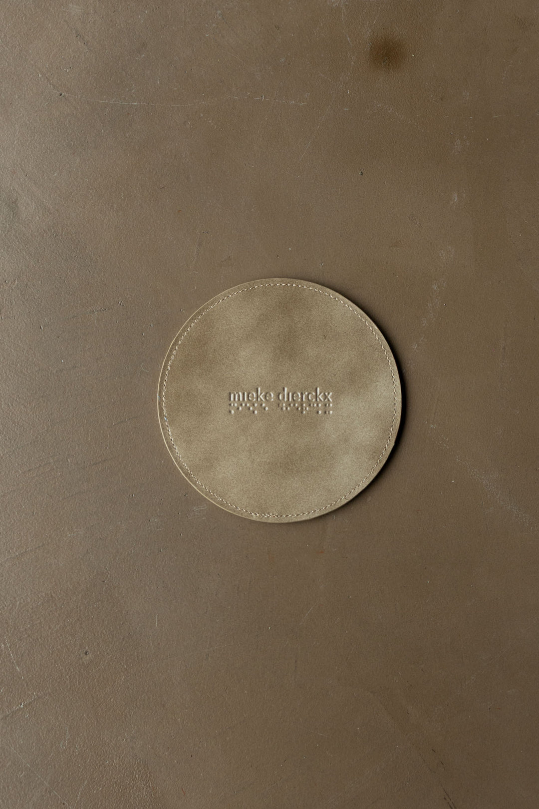 Bottle Coaster Dots | Taupe Stone
