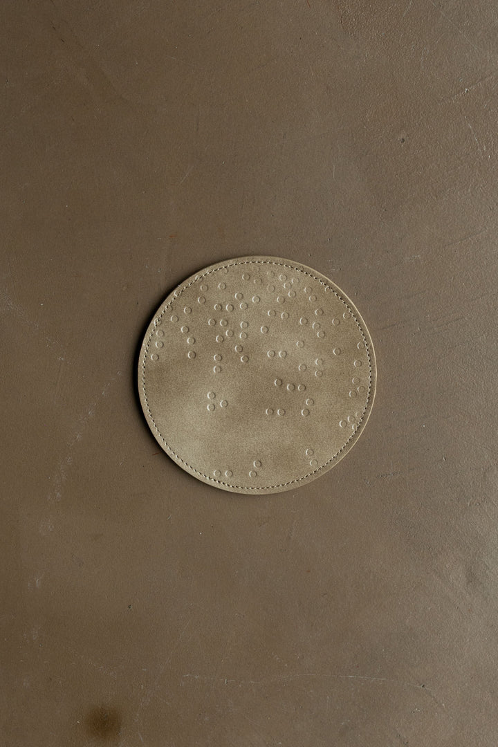 Bottle Coaster Dots | Taupe Stone