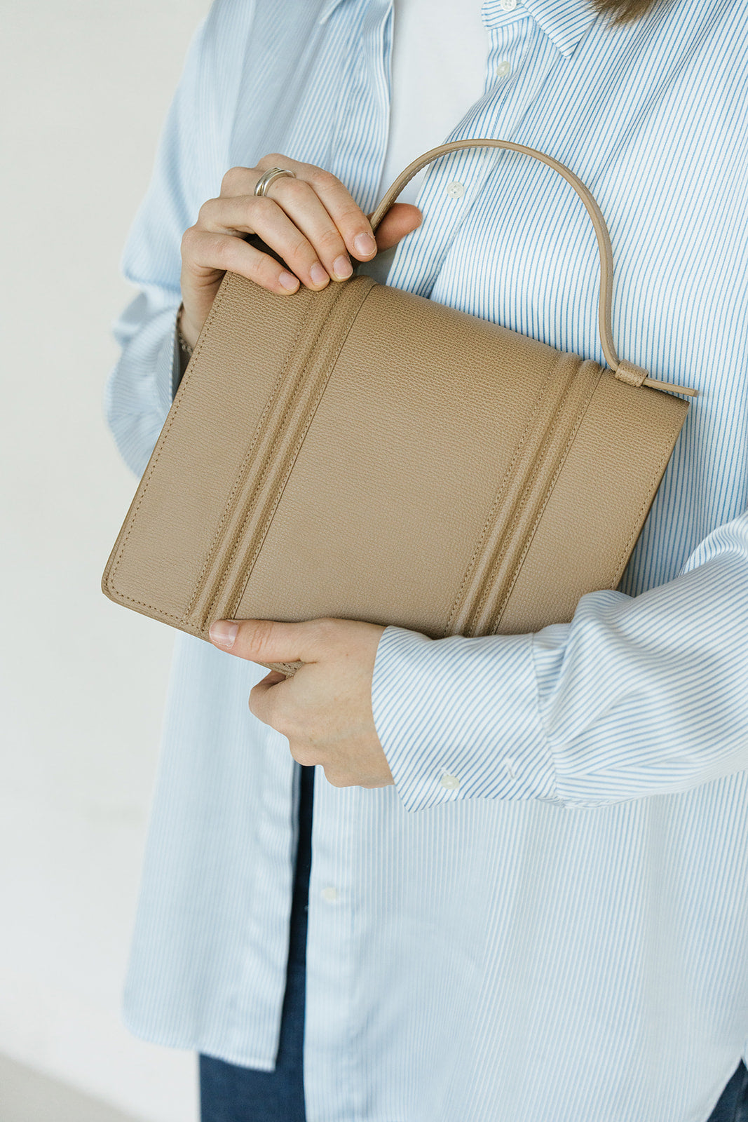 Mini Briefcase Doublé | Noisette Structured