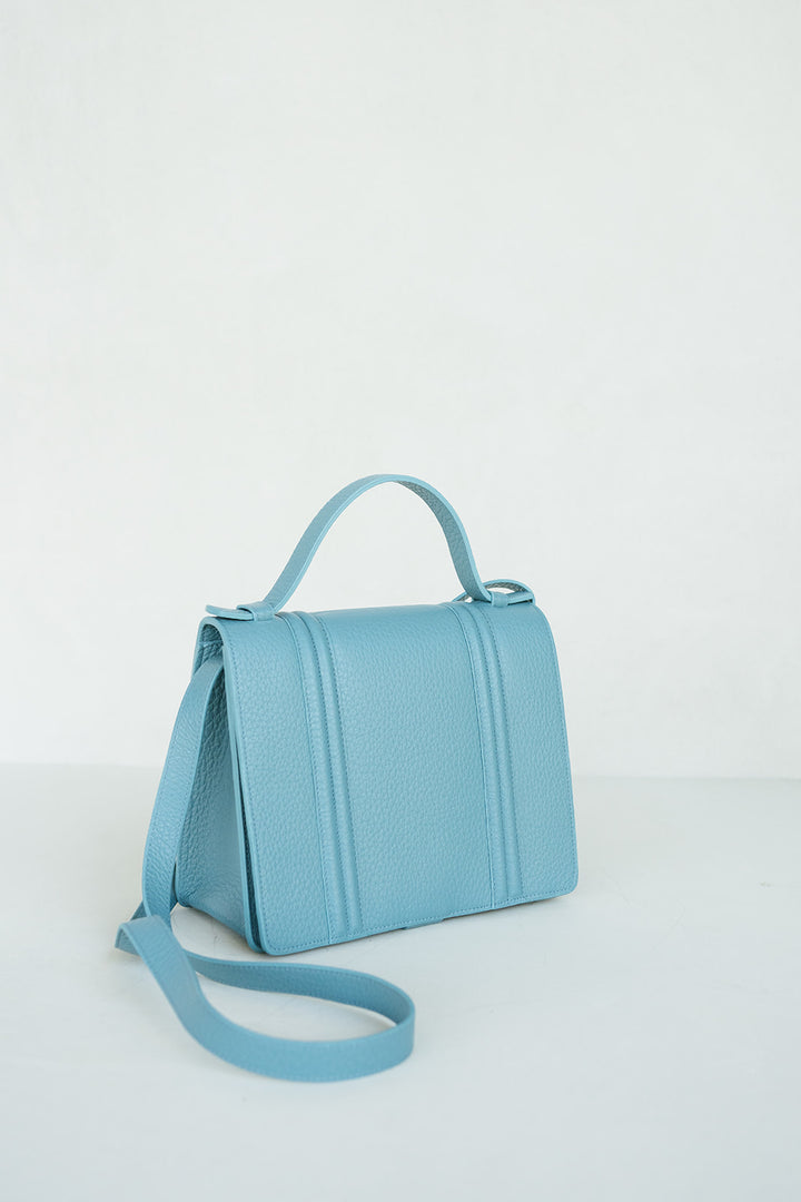 Mini Briefcase Doublé | Bleu Ciel Structured
