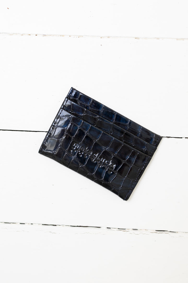Cardholder | Night Blue Nacre Croco