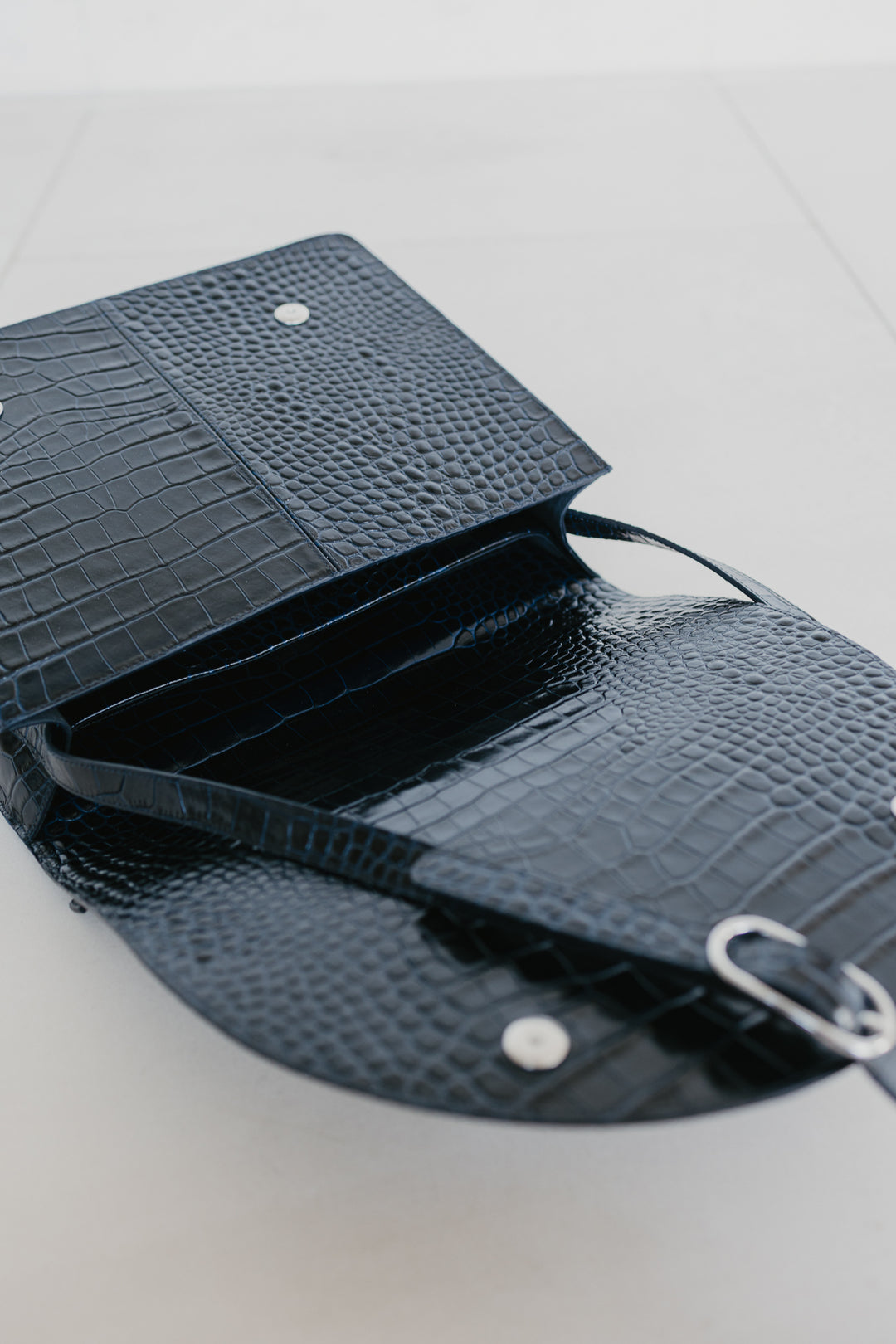 Midi Briefcase 2.0 | Night Blue Croco