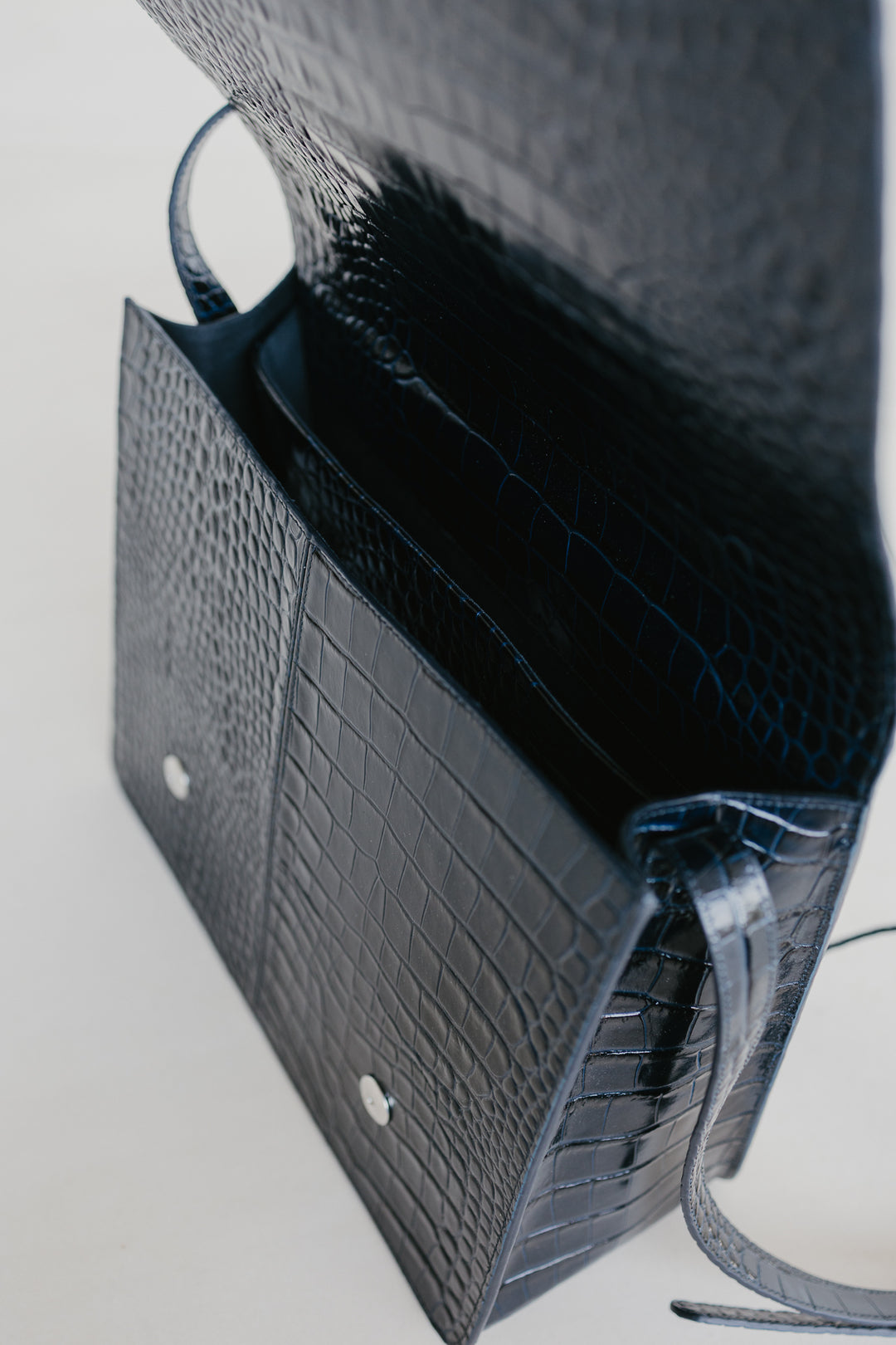 Midi Briefcase 2.0 | Night Blue Croco