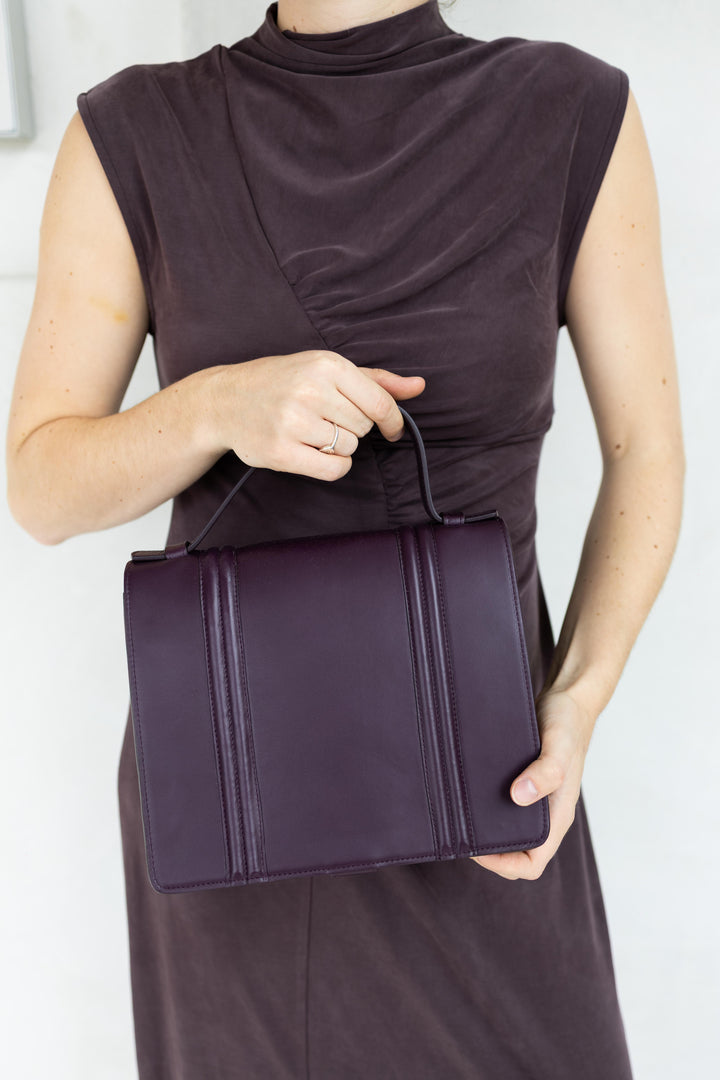 Mini Briefcase Doublé | Burgundy