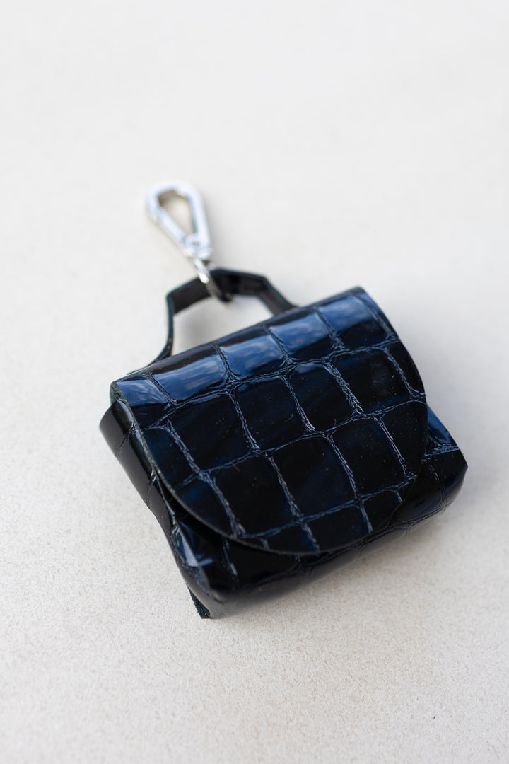 Keychain | Nano Briefcase Night Blue Nacre Croco