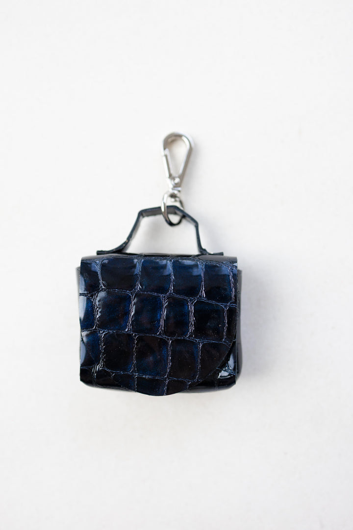 Keychain | Nano Briefcase Night Blue Nacre Croco