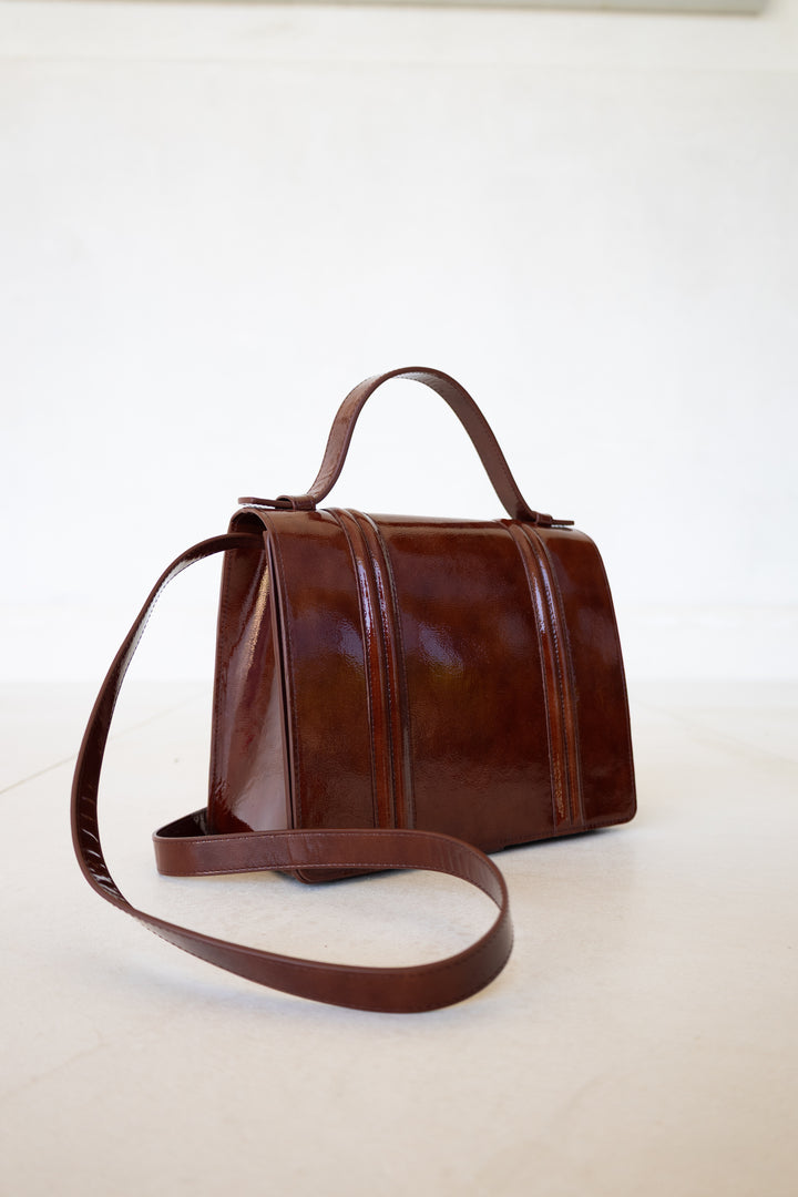 Mini Briefcase Doublé | Amarone Stone