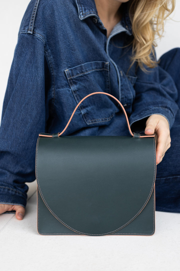 Mini Briefcase | Stitched Forest / Rose Pure