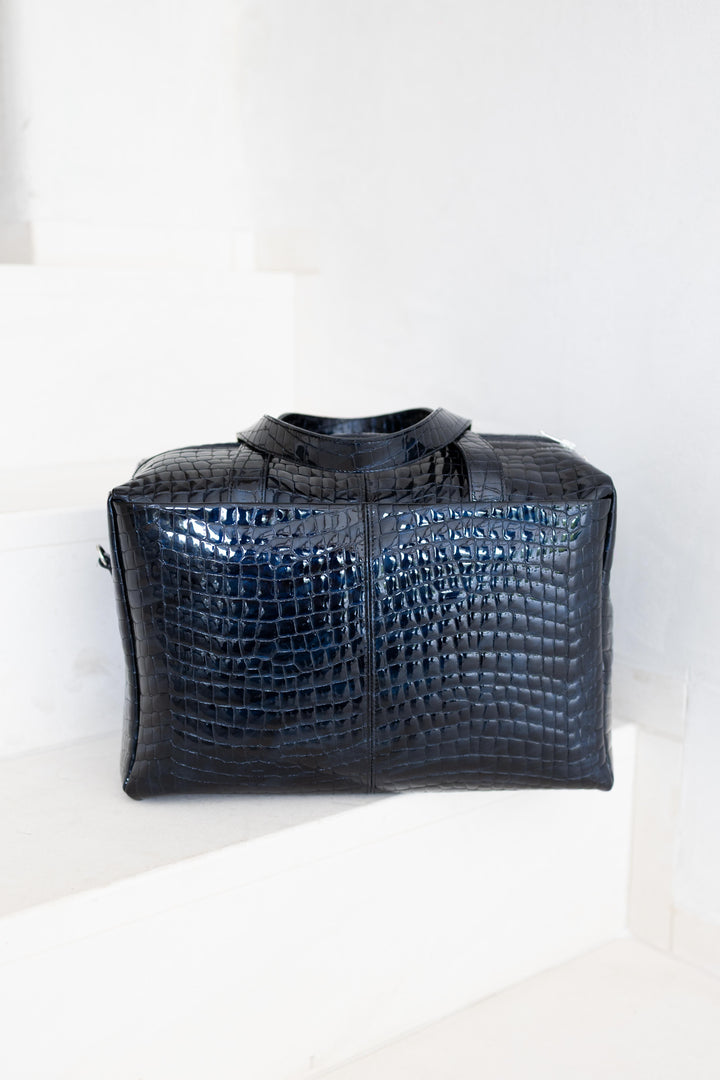 Weekender | Night Blue Nacre Croco