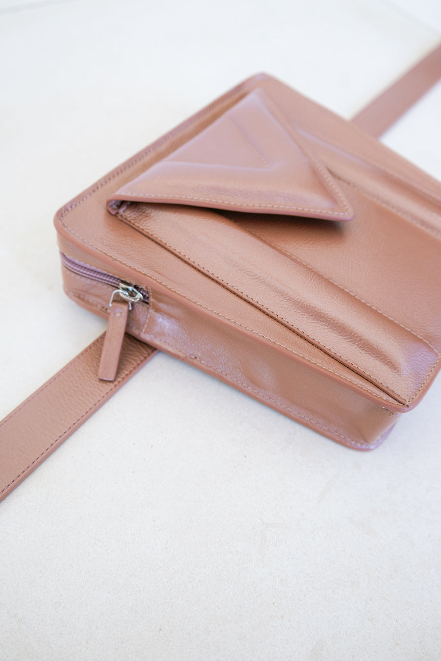 Belt Bag: Belt XL Rose Stone + Trapezium Rose Stone