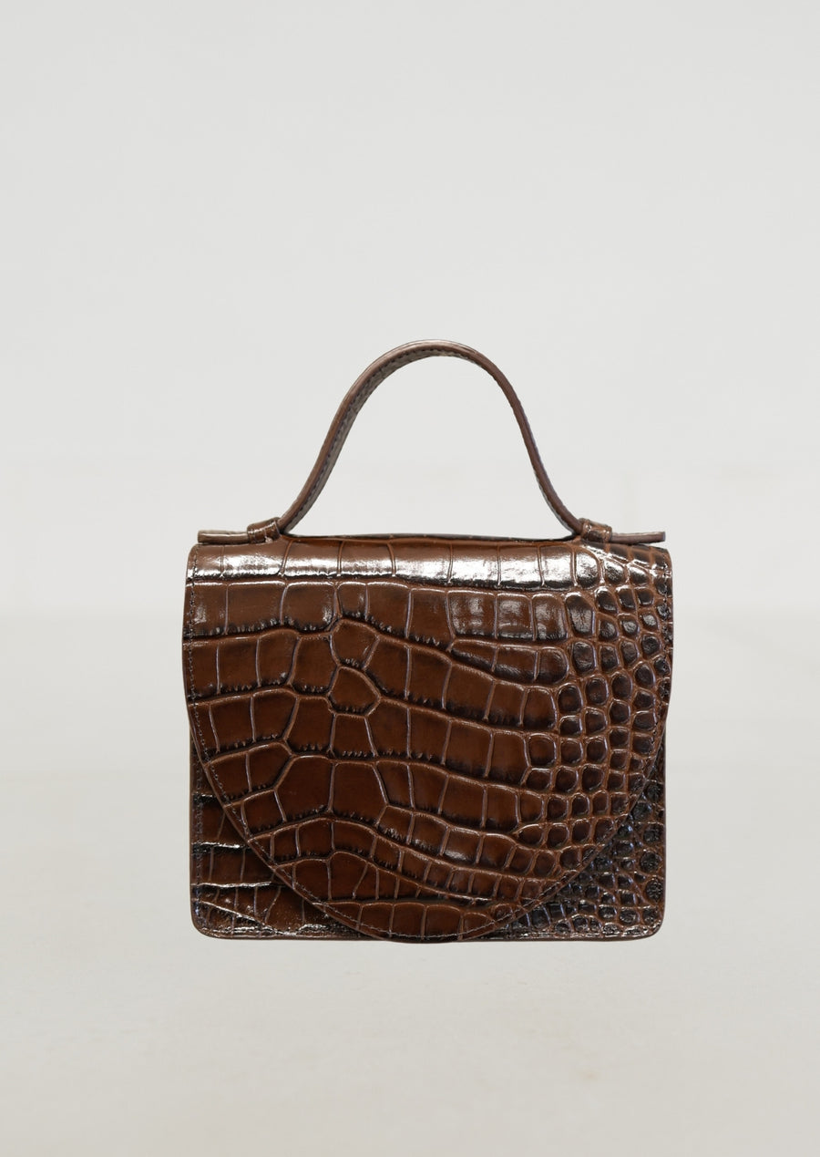 Micro Briefcase | Siena Croco Glans