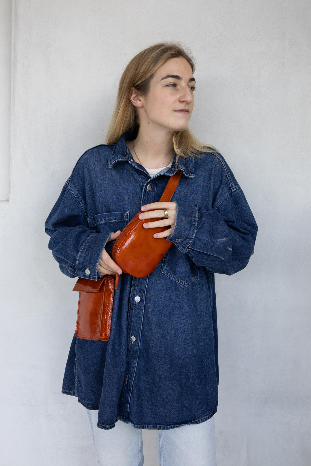 Belt Bag: The Belt XL Terracotta Stone + Oval Belt Terracotta Stone + Rectangle Terracotta Stone