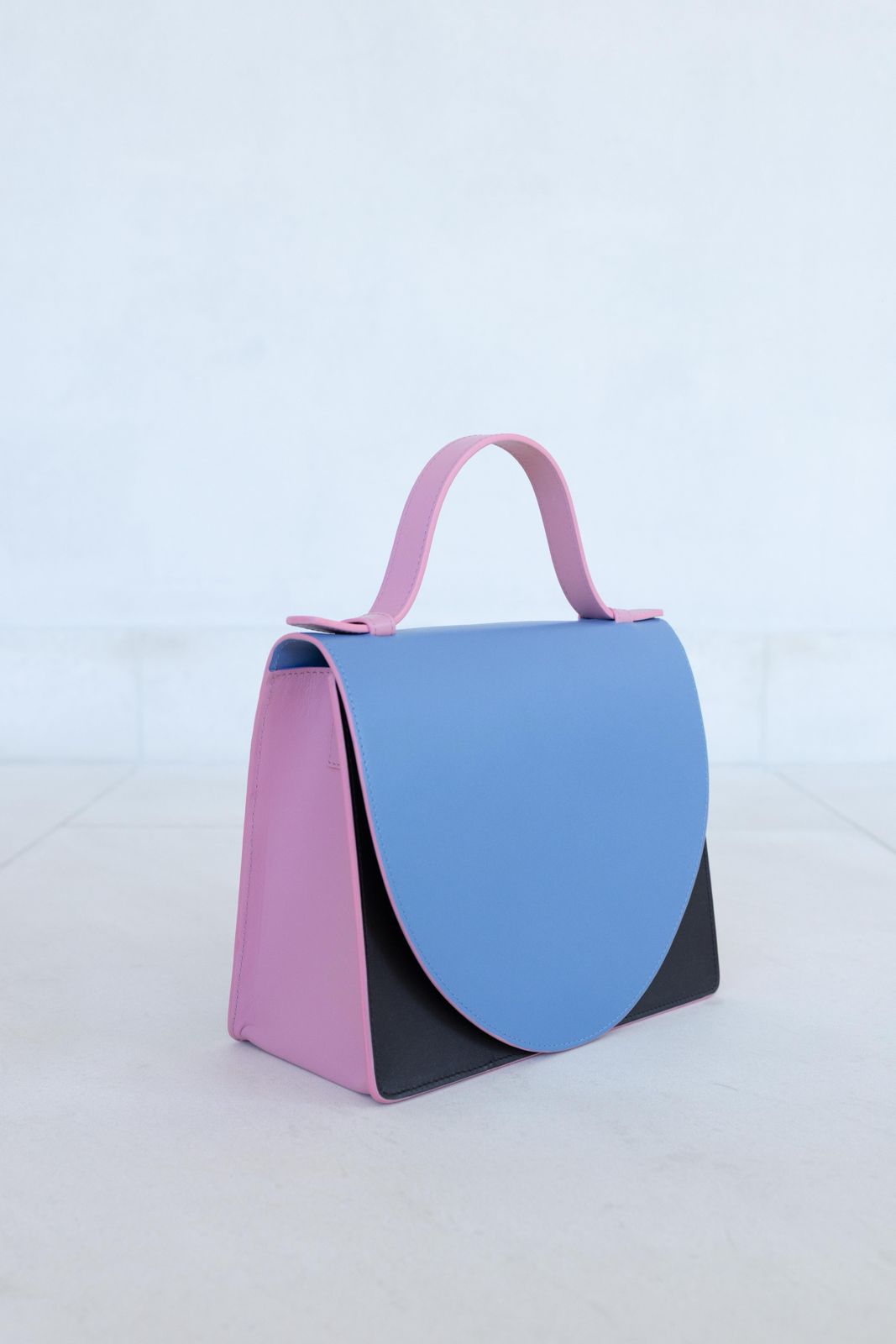 Mini Briefcase | Combi Ebony / Bleu Ciel / Bubblegum