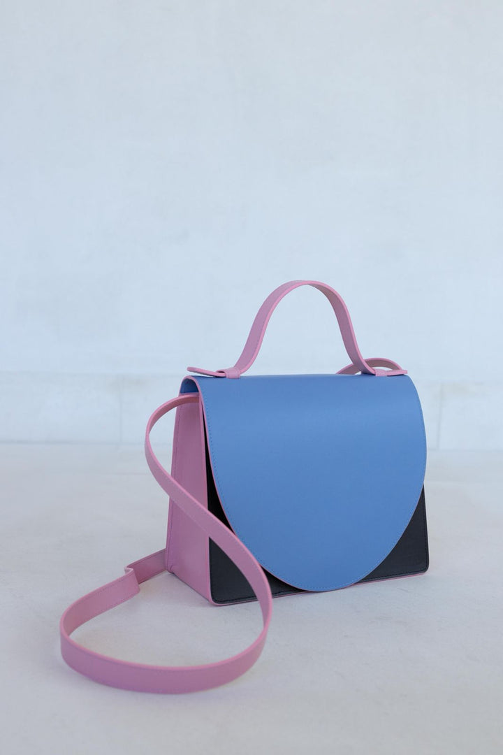 Mini Briefcase | Combi Ebony / Bleu Ciel / Bubblegum
