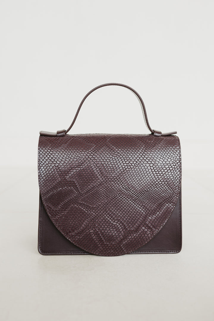 Mini Briefcase | Combi Burgundy Snake
