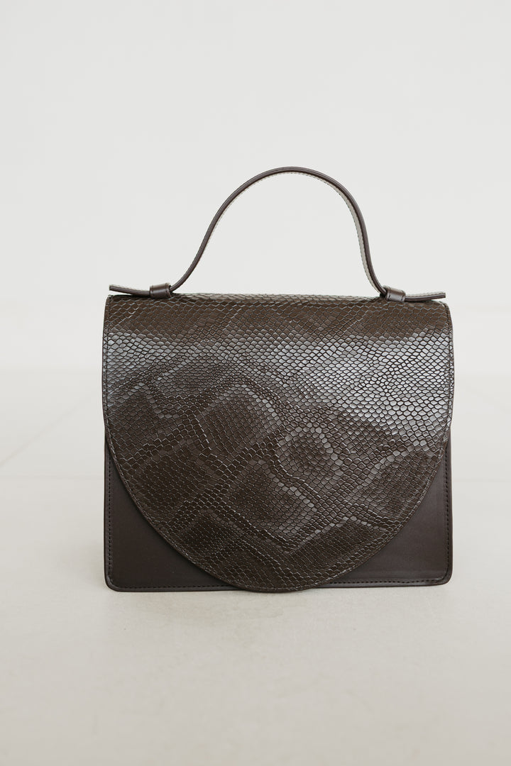 Mini Briefcase | Combi Ebony Snake