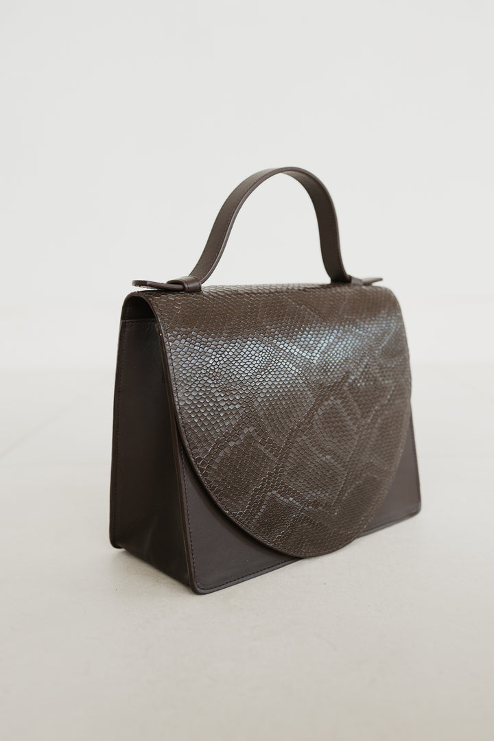 Mini Briefcase | Combi Ebony Snake