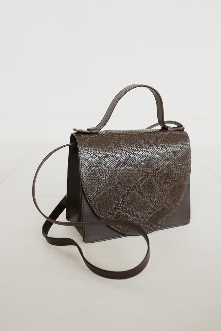 Mini Briefcase | Combi Ebony Snake