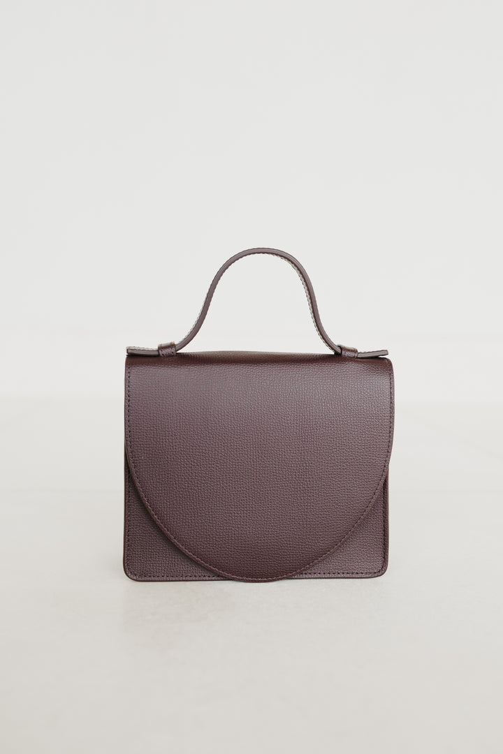 Micro Briefcase | Burgundy Structured