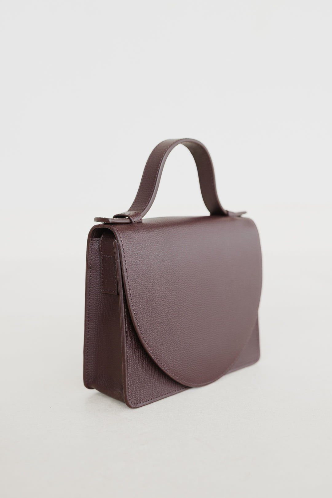 Micro Briefcase | Burgundy Structured