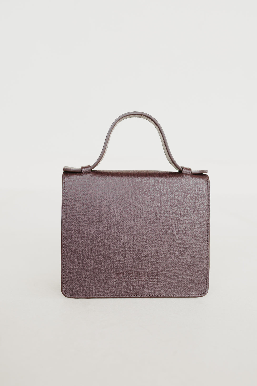 Micro Briefcase | Burgundy Structured