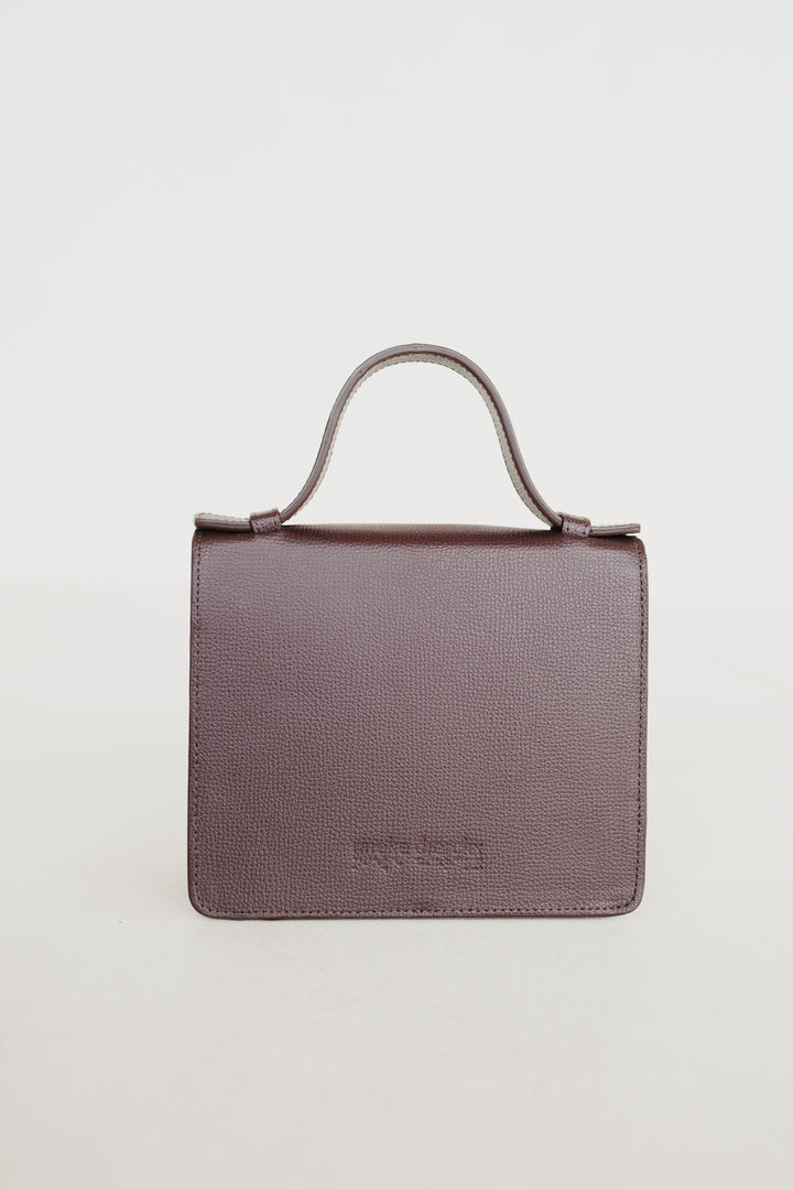 Micro Briefcase | Burgundy Structured