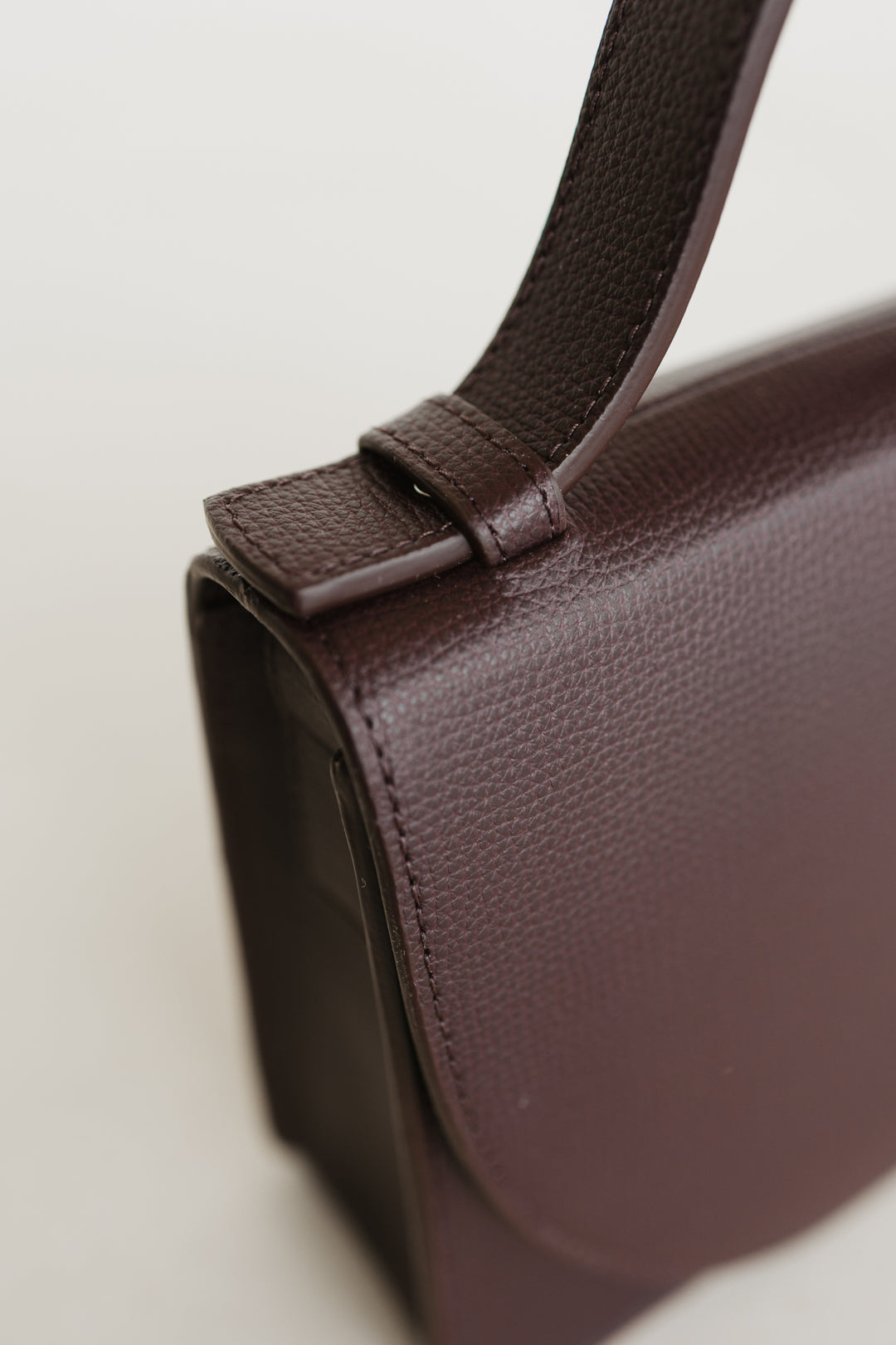 Micro Briefcase | Burgundy Structured