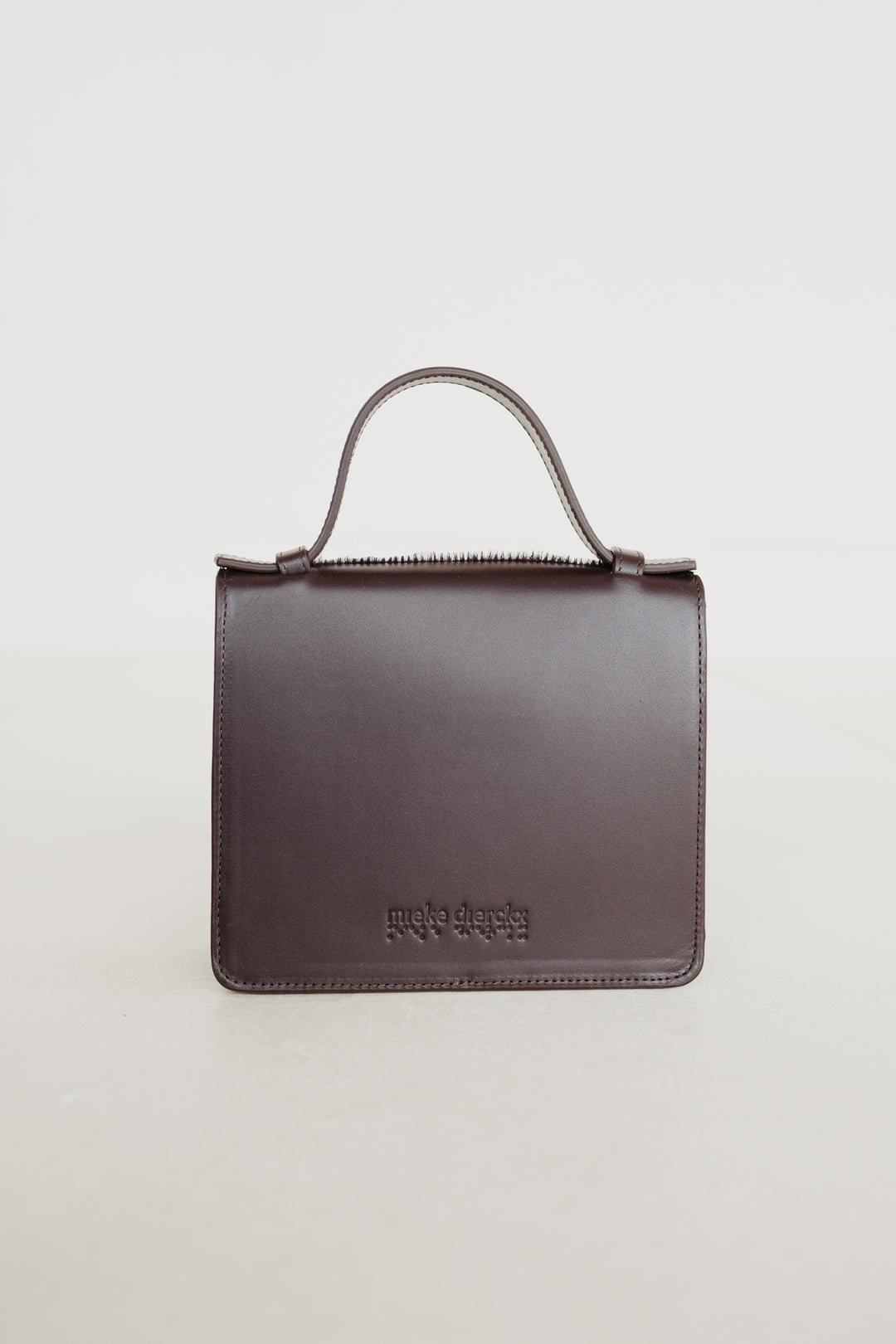 Micro Briefcase | Burgundy Fur