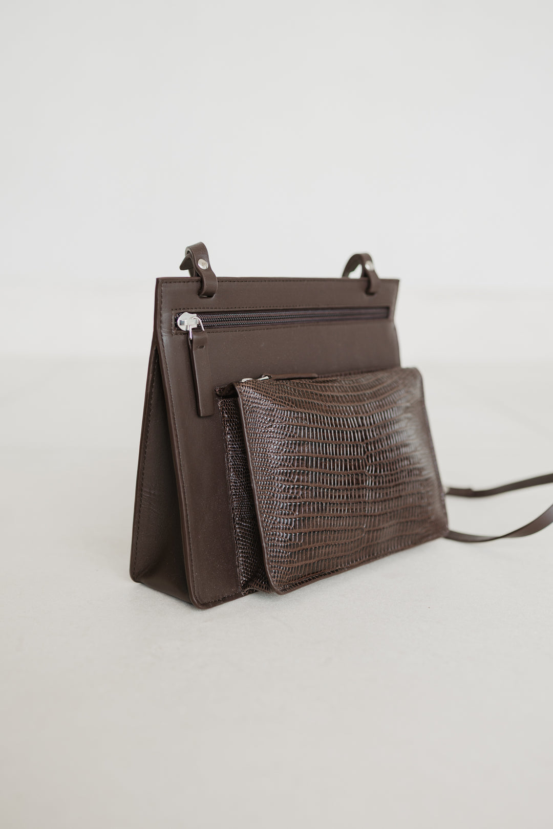 Double Pouch | Comi Ebony Pure / Lizard