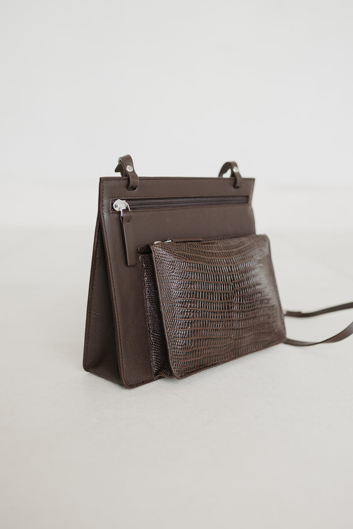 Double Pouch | Comi Ebony Pure / Lizard
