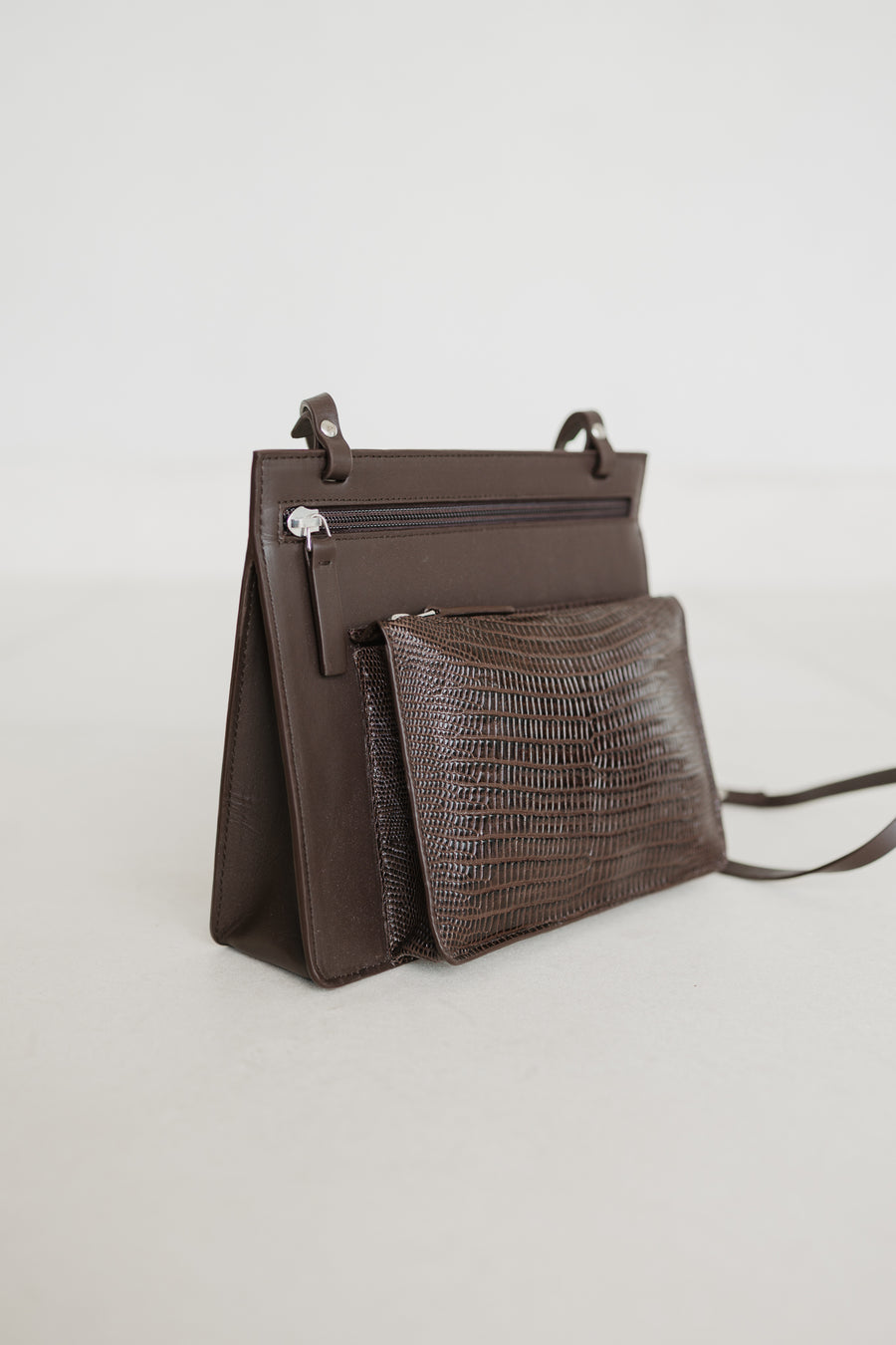 Double Pouch | Comi Ebony Pure / Lizard