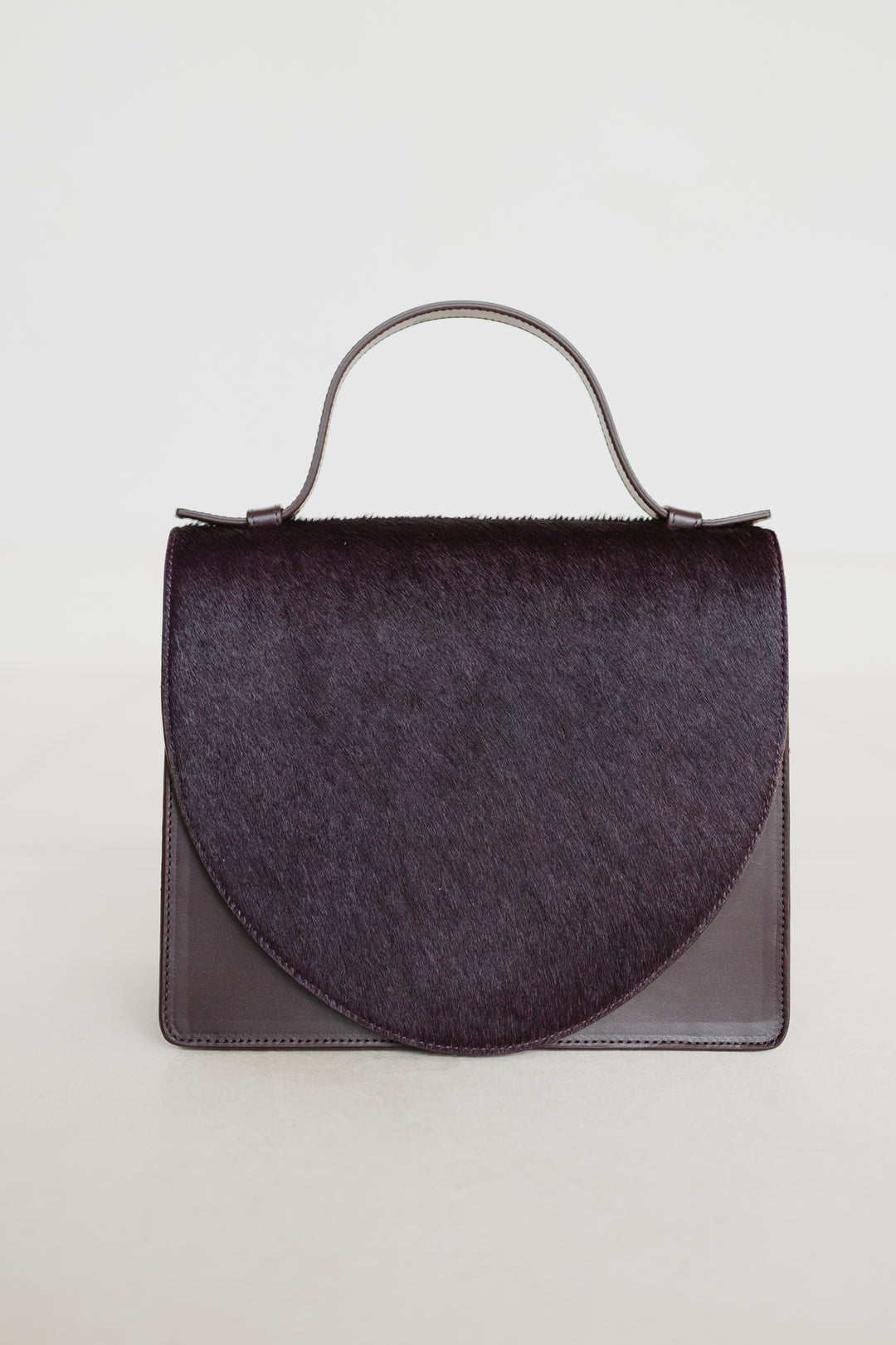 Mini Briefcase | Burgundy Fur